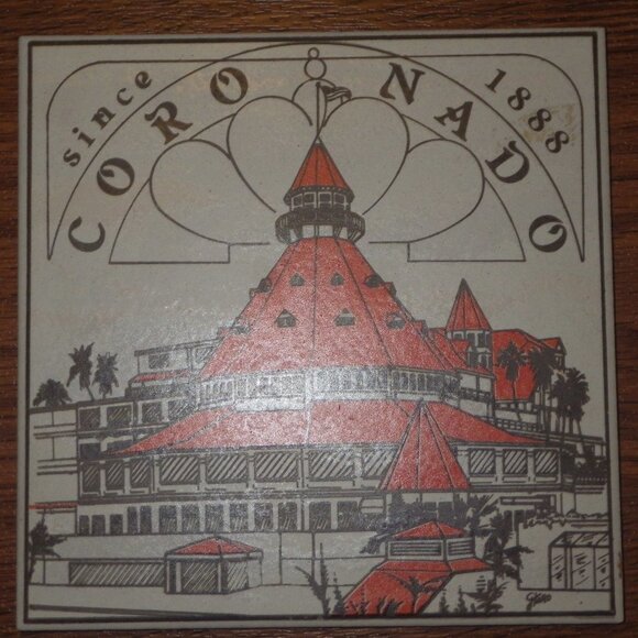 Hotel Coronado Tile Trivet Hot Plate - Picture 1 of 2